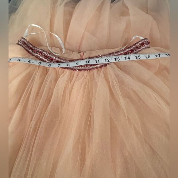 NWT 2 CUTE J Michaels Blush Peach Tulle Two Piece Formal Prom Wedding Dress 16 - Picture 8 of 16